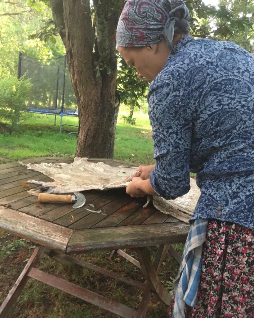 Käsitsi traditsiooniline nahaparkimine Valgamaal